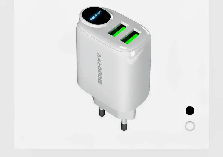 Cargador Doble USB con Luz MA2116