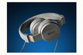 Auriculares Gorsun gris fondo azul
