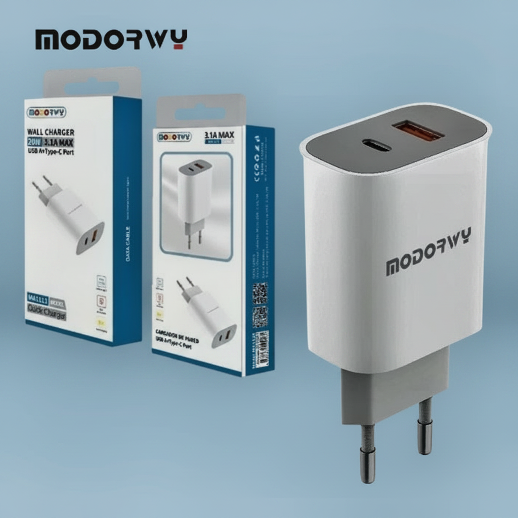 Cargador Modorwy MA1113 fondo azul