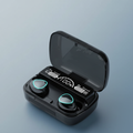 Earbuds LED fondo azul