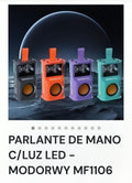 Parlante de mano con luz LED Modorwy MF1106