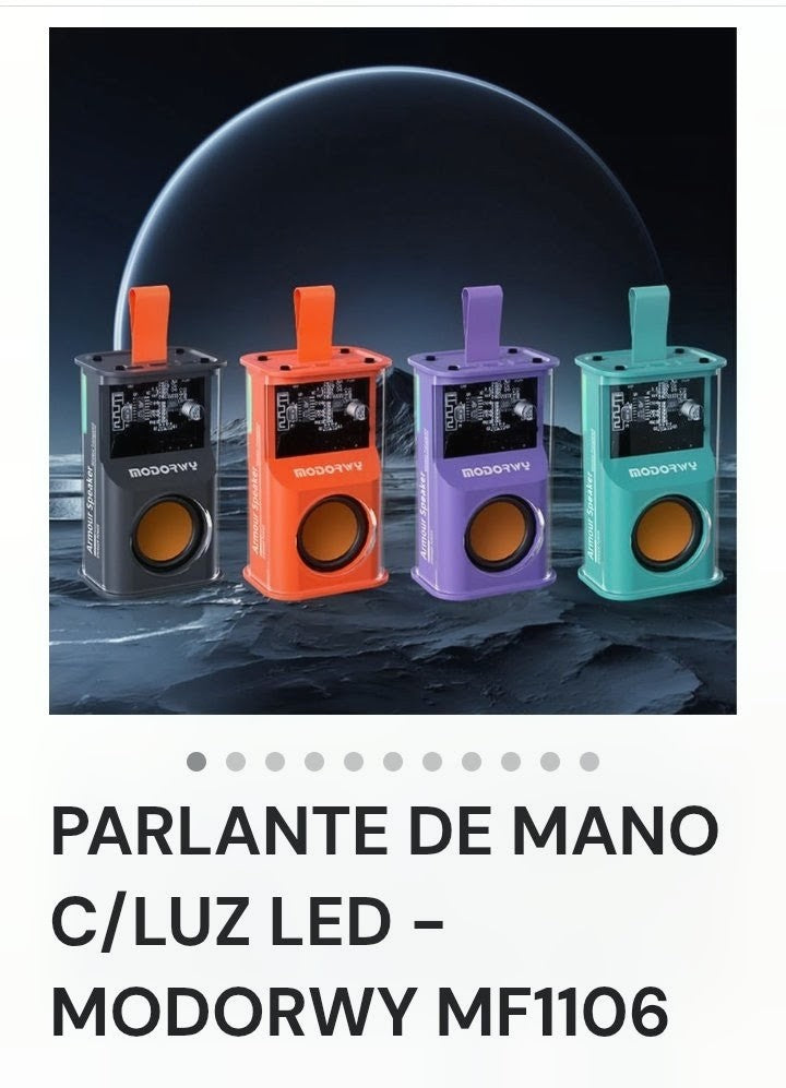 Parlante de mano con luz LED Modorwy MF1106