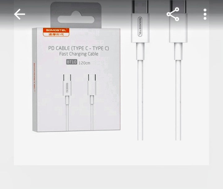 Cable Datos Tipo C a iPhone Somostel 1.2M